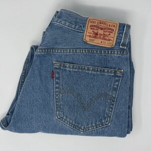 Levis 505 Regular Fit Mens Jeans 36x29 Medium Wash Blue Straight Leg Denim